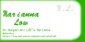 marianna low business card